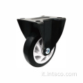 4 "Bianco PP Core Black PVC Ruote rigide